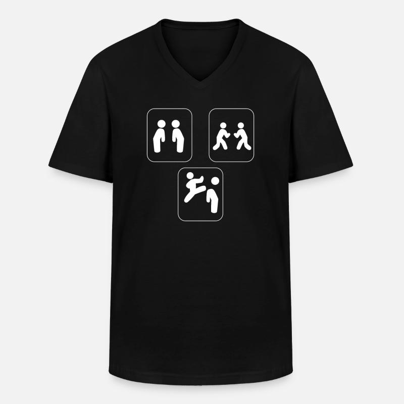 Taekwondo Evolution Taekwondo Ausbilder - Männer-T-Shirt mit V-Ausschnitt - Schwarz