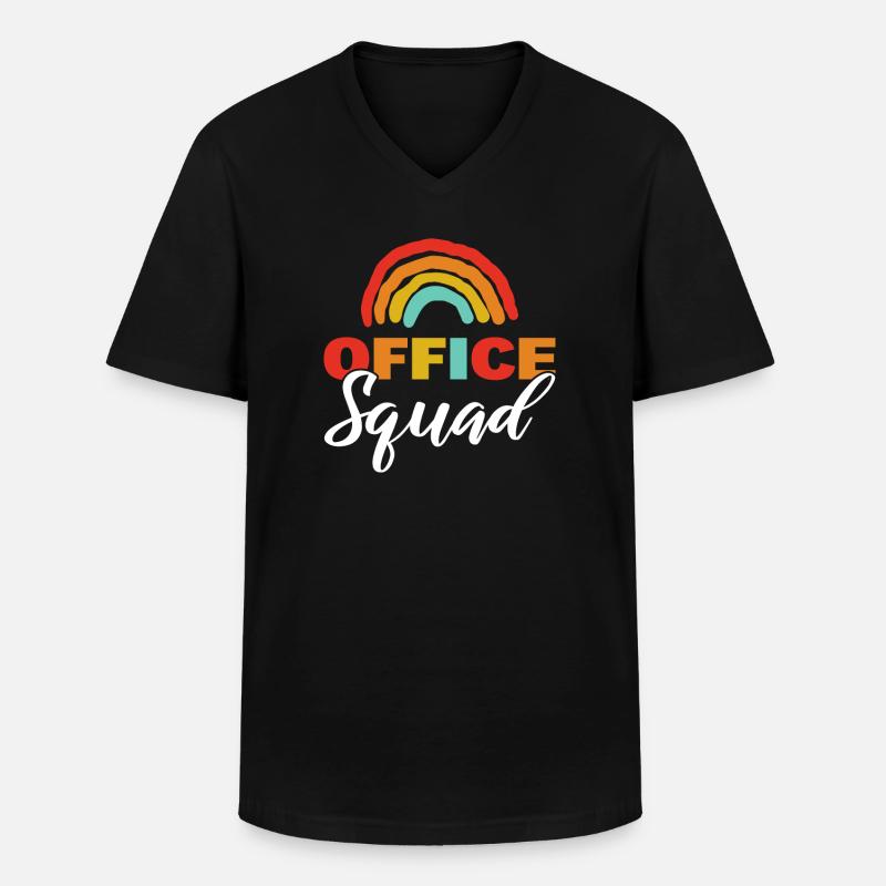 Office Squad Büroverwalter - Männer-T-Shirt mit V-Ausschnitt - Schwarz