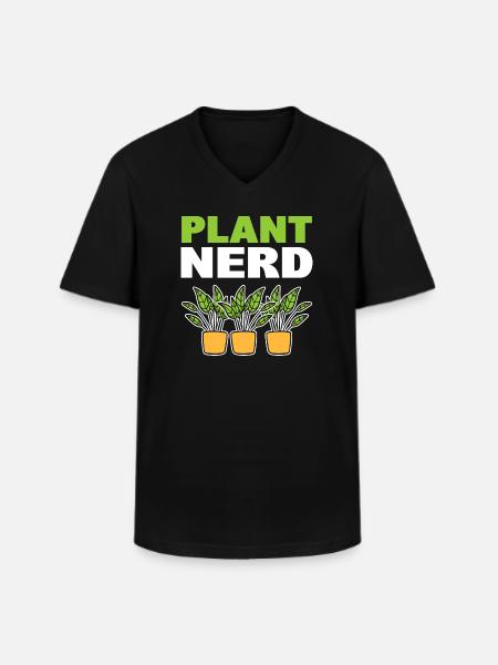 Plant Nerd Ökologe - Männer-T-Shirt mit V-Ausschnitt - Schwarz