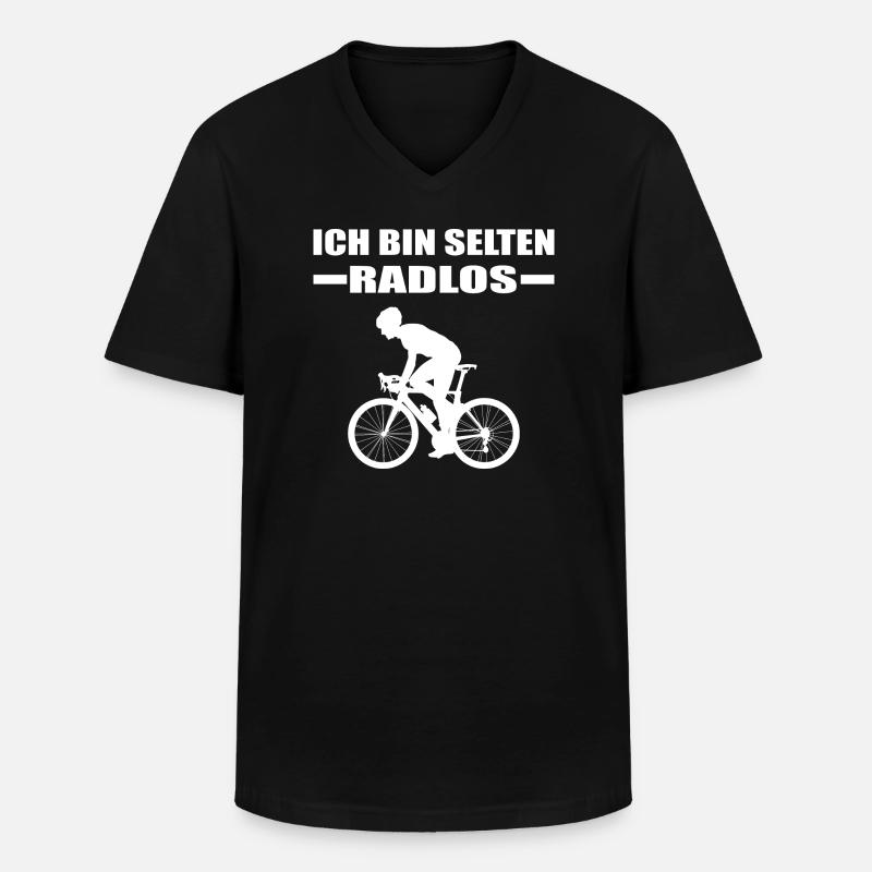 Fahrrad - Männer-T-Shirt mit V-Ausschnitt - Schwarz