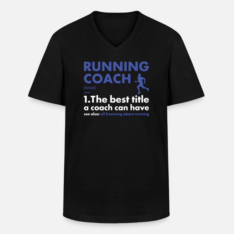 Sport Coach Running - Männer-T-Shirt mit V-Ausschnitt - Schwarz