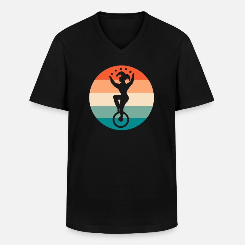 Jester jonglieren Bälle Jongleur - Männer-T-Shirt mit V-Ausschnitt - Schwarz