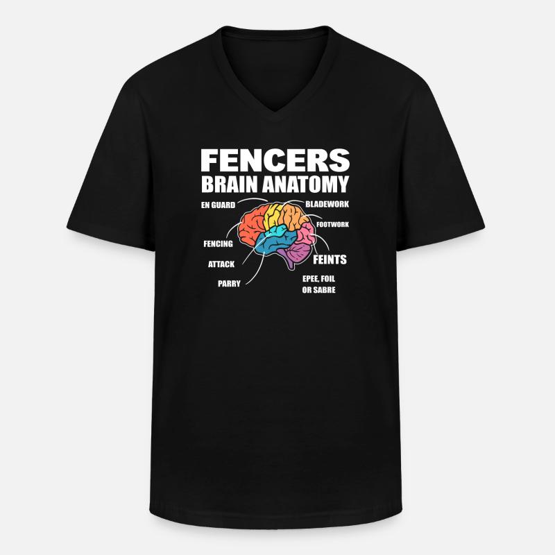 Fechten Kampfsport Fechter - Männer-T-Shirt mit V-Ausschnitt - Schwarz