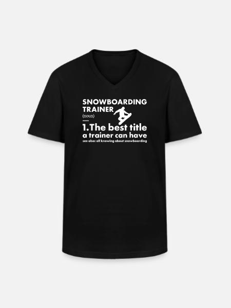 Sport Coach Snowboarding - Men's V-Neck T-Shirt - black