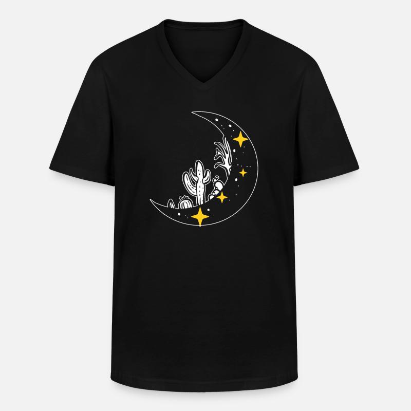 Wüstenmond Gärtner - Männer-T-Shirt mit V-Ausschnitt - Schwarz