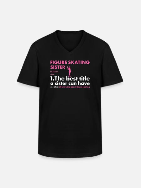 Sport Sister Figure Skating - Men's V-Neck T-Shirt - black