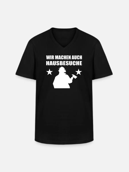 Feuerwehr - Männer-T-Shirt mit V-Ausschnitt - Schwarz