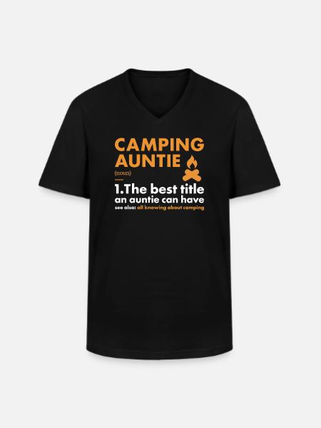 Camper Auntie Definition Camping - Men's V-Neck T-Shirt - black