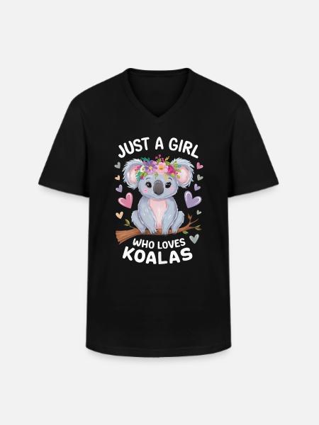 Koala Koala Koala Bear Animal - Men's V-Neck T-Shirt - black