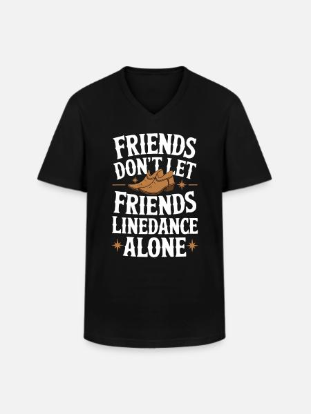 Line Dancing Dancing Dancers - Men's V-Neck T-Shirt - black