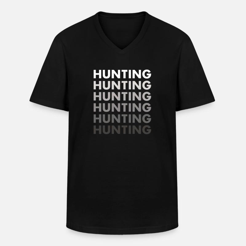 Hunter Hunting - Männer-T-Shirt mit V-Ausschnitt - Schwarz