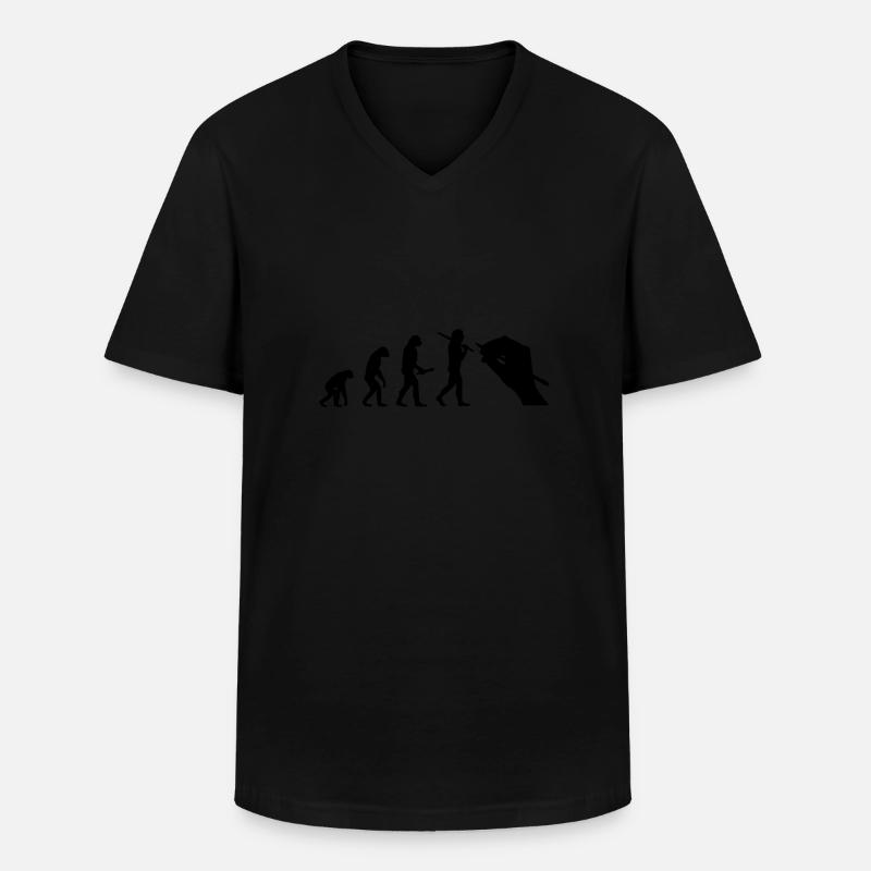 Evolution development progress human artist - Men's V-Neck T-Shirt - black