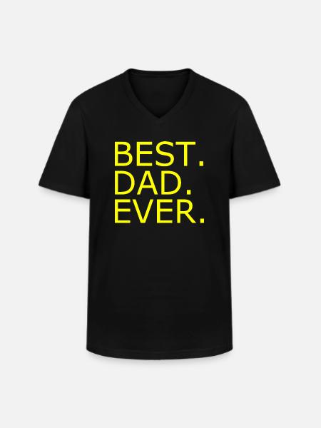 Best dad ever - Klassisk herre T-shirt med V-udskæring - sort