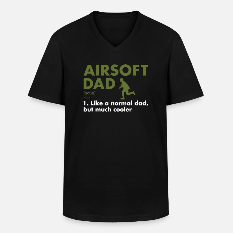 Sport Dad Definition Airsoft - Männer-T-Shirt mit V-Ausschnitt - Schwarz