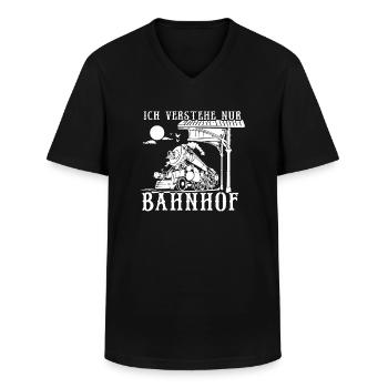Lokführer Fahrdienstleiter Triebfahrzeugführer - Männer-T-Shirt mit V-Ausschnitt - Schwarz - Vorne - AI Model Male 178 dark (178cm)