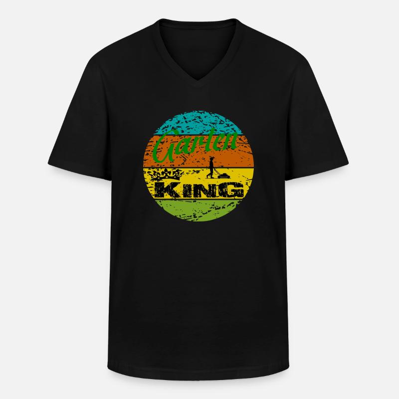 Garten - Männer-T-Shirt mit V-Ausschnitt - Schwarz
