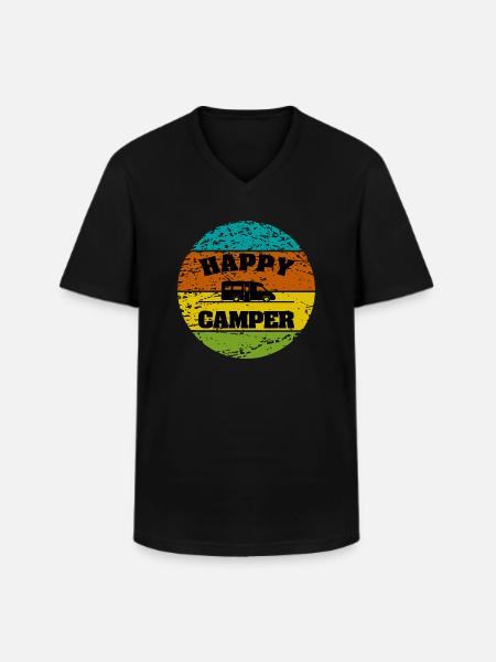 Camping - Men's V-Neck T-Shirt - black