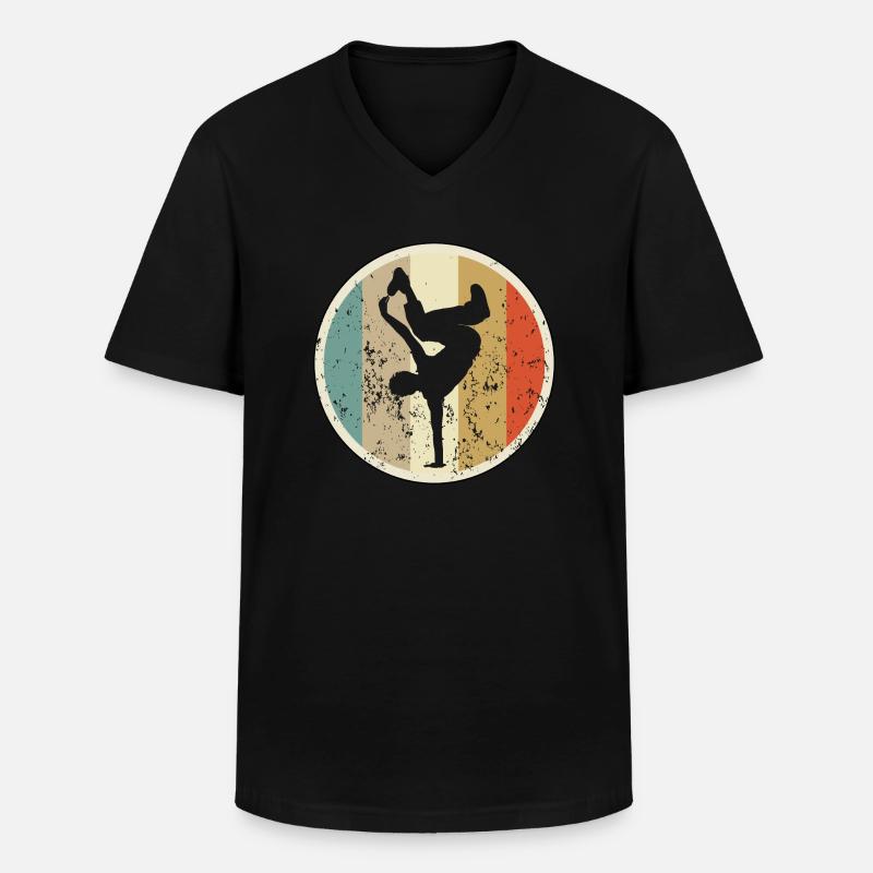 Breakdance Breakdancing Breakdancer - Männer-T-Shirt mit V-Ausschnitt - Schwarz
