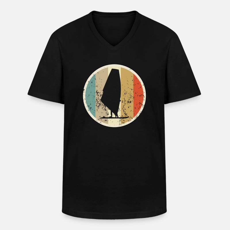 Windsurfen Windsurfer - Männer-T-Shirt mit V-Ausschnitt - Schwarz
