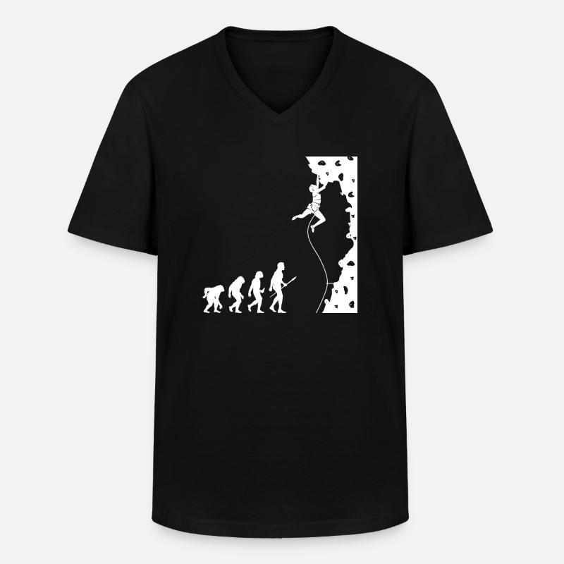Kletterer Evolution Bouldering Grimpeur - T-shirt col V Homme - noir