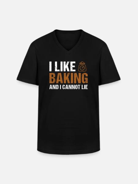 Baker I Like Baking - Men's V-Neck T-Shirt - black