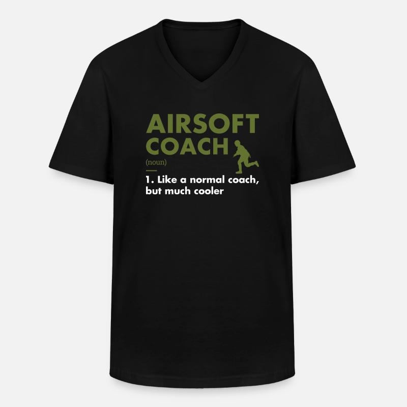 Sport Coach Definition Airsoft - Männer-T-Shirt mit V-Ausschnitt - Schwarz