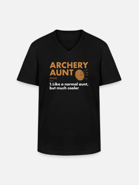 Sport Aunt Archery - Men's V-Neck T-Shirt - black