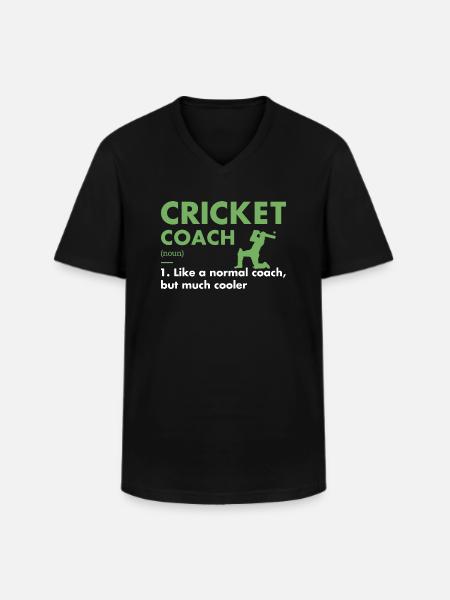 Sport Coach Definition Cricket - Men's V-Neck T-Shirt - black