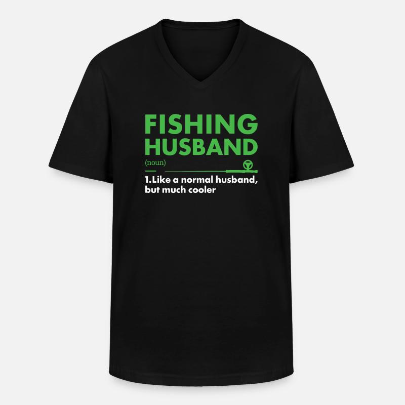 Fisher Mari Définition Pêche - T-shirt col V Homme - noir