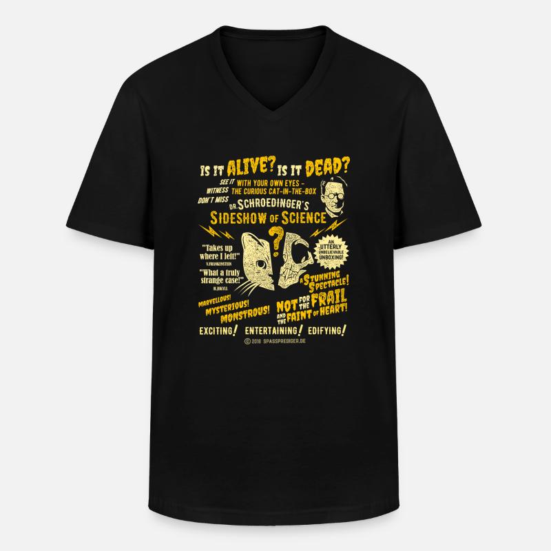 Le chat de Schrödinger Sideshow - T-shirt col V Homme - noir