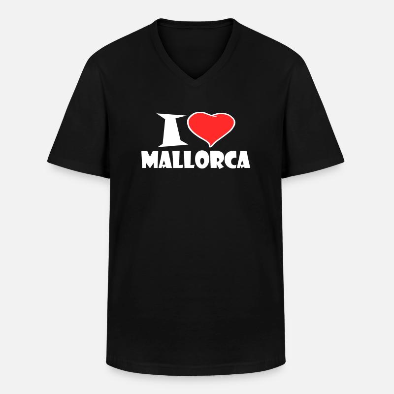 Mallorca - Männer-T-Shirt mit V-Ausschnitt - Schwarz