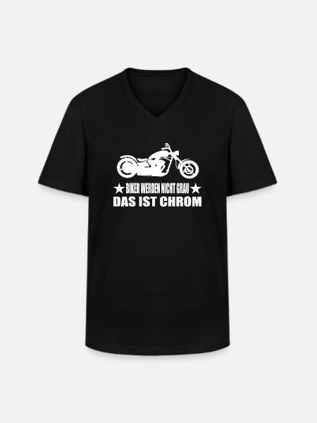 Motorrad - Männer-T-Shirt mit V-Ausschnitt - Schwarz