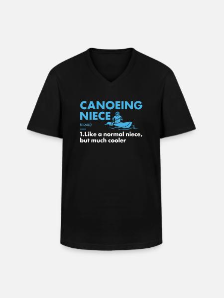 Canoeist Niece Definition Canoeing - Men's V-Neck T-Shirt - black