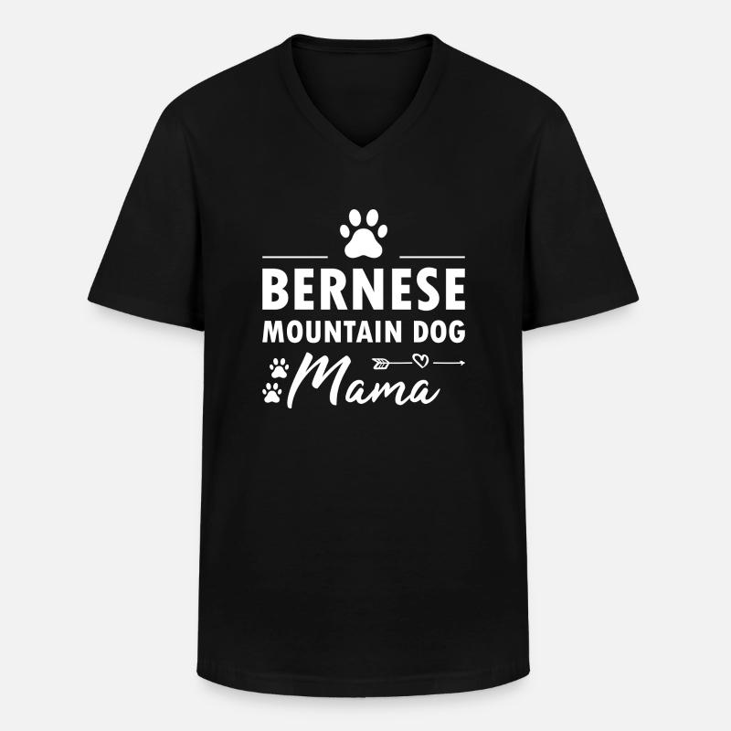 Bernese Mountain Dog Mama - Männer-T-Shirt mit V-Ausschnitt - Schwarz