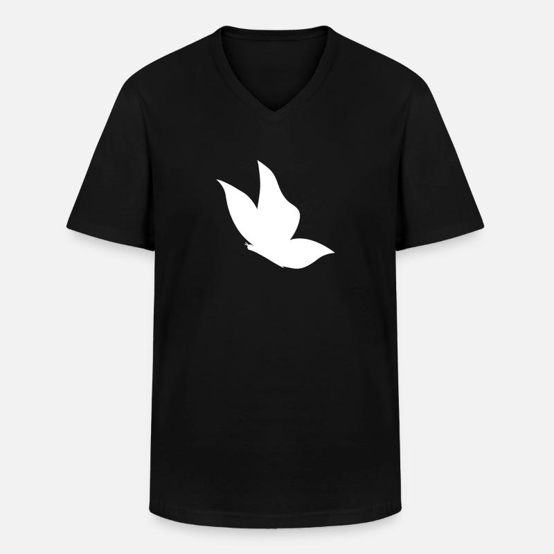 Schmetterling - Männer-T-Shirt mit V-Ausschnitt - Schwarz