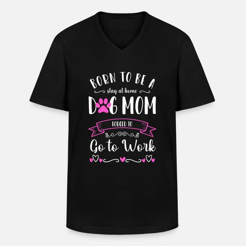 Hund Pfote Hundeschule - Männer-T-Shirt mit V-Ausschnitt - Schwarz