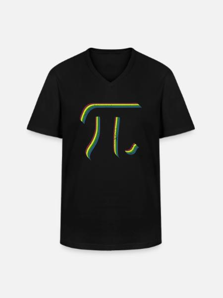 Math Pi symbol Pi - Men's V-Neck T-Shirt - black