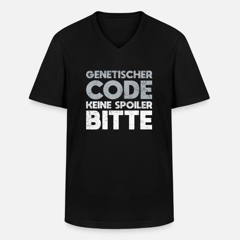 Genetischer Code, Keine Spoiler Bitte - Männer-T-Shirt mit V-Ausschnitt - Schwarz