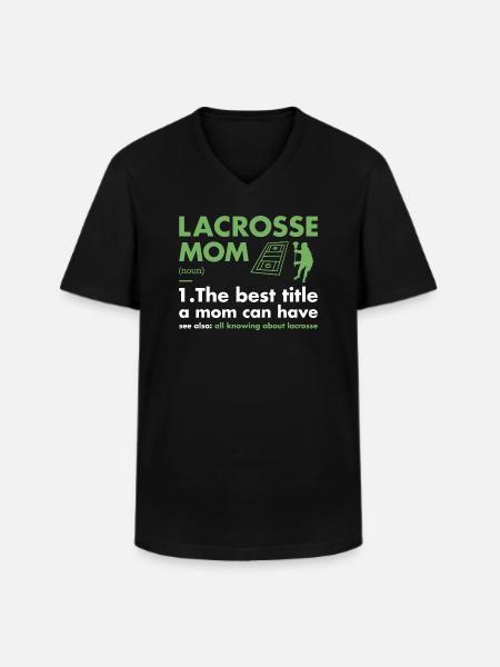 Sport Mom Definition Lacrosse - Men's V-Neck T-Shirt - black