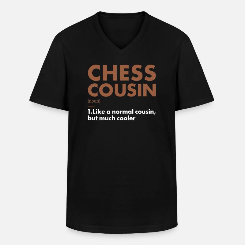Chess Player Cousin Definition Chess - Männer-T-Shirt mit V-Ausschnitt - Schwarz
