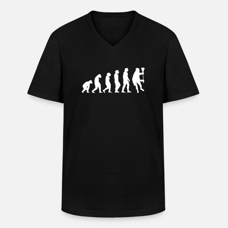 Sport Evolution Lacrosse - Männer-T-Shirt mit V-Ausschnitt - Schwarz