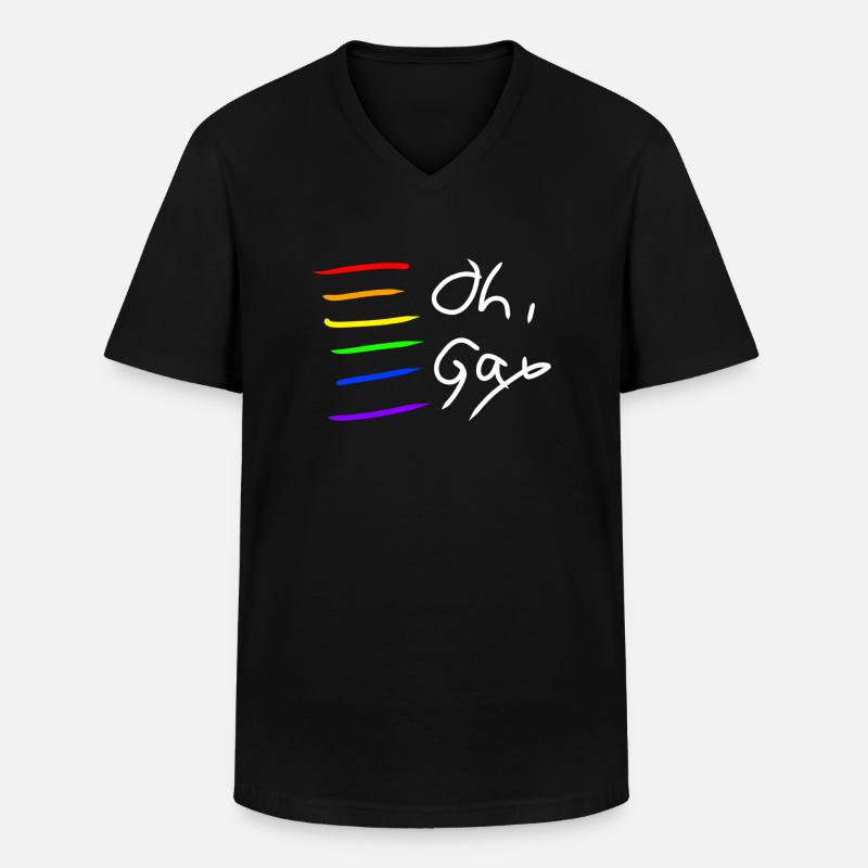 Pride Kleider - Männer-T-Shirt mit V-Ausschnitt - Schwarz