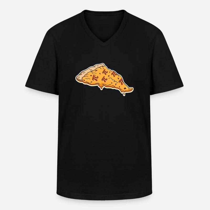Math Pizza Pi - Men's V-Neck T-Shirt - black