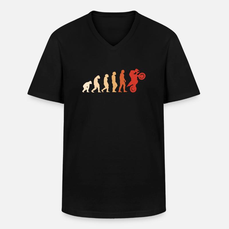 Sport Evolution Motocross - Männer-T-Shirt mit V-Ausschnitt - Schwarz