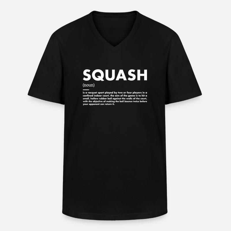 Sport Definition Squash - Männer-T-Shirt mit V-Ausschnitt - Schwarz