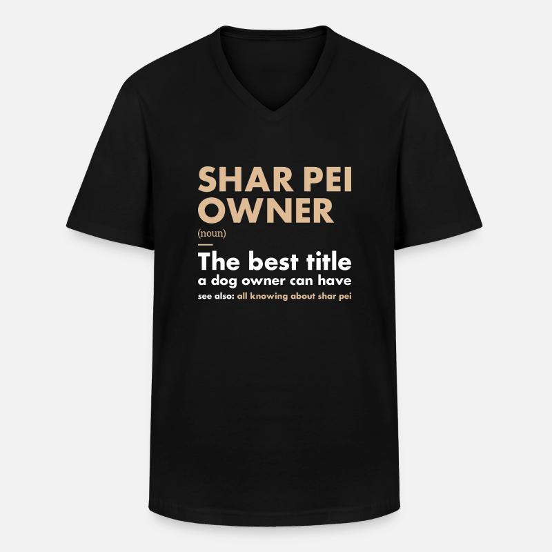 Shar Pei Owner Definition - Männer-T-Shirt mit V-Ausschnitt - Schwarz