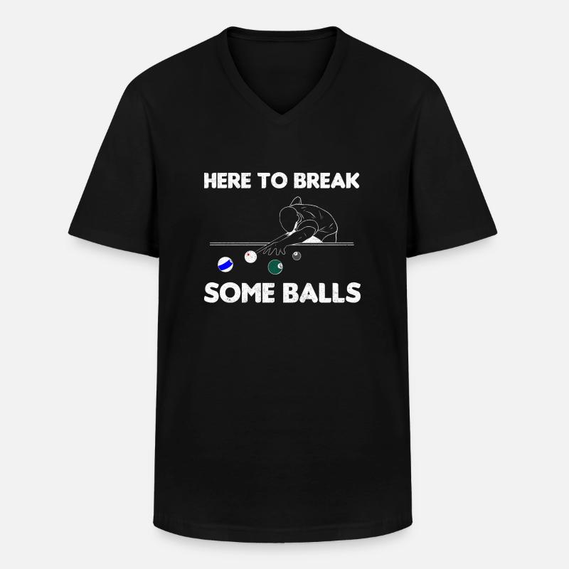 Poolspieler Billardspieler - Männer-T-Shirt mit V-Ausschnitt - Schwarz