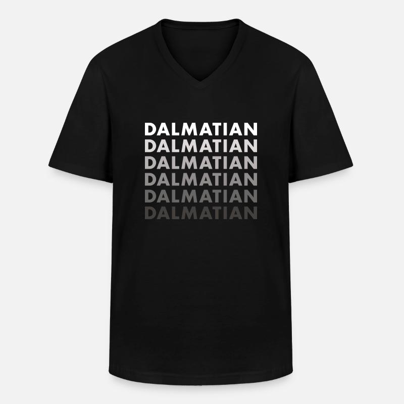 Dalmatian - Männer-T-Shirt mit V-Ausschnitt - Schwarz