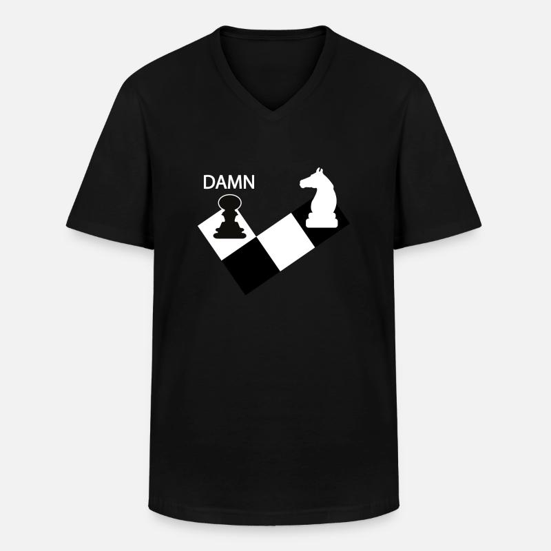 Schach - Männer-T-Shirt mit V-Ausschnitt - Schwarz