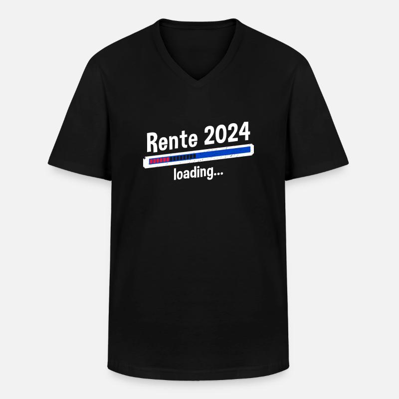 Rente 2024 Loading... Rente 2024 - Männer-T-Shirt mit V-Ausschnitt - Schwarz